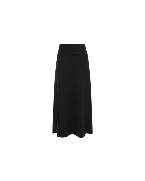  몰리 롱 스커트 Molli Egerie 쉐브론 미디 슬릿 스커트 느와르 프로폰드