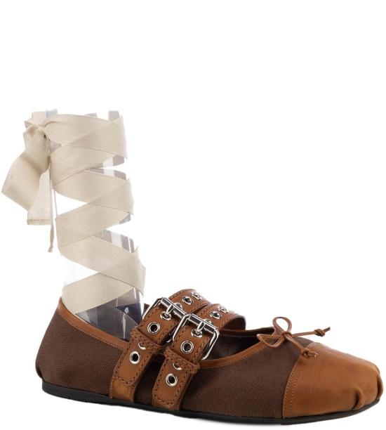 26SS 미우미우 플랫 슈즈 5F608EF0053ZMJF0ZC8 DIVERS - MIU MIU