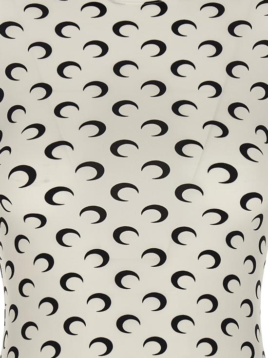 26SS 마린세르 크레센트 문 프린트 긴팔 티셔츠 WTS006ACJER0001WH00 - MARINE SERRE