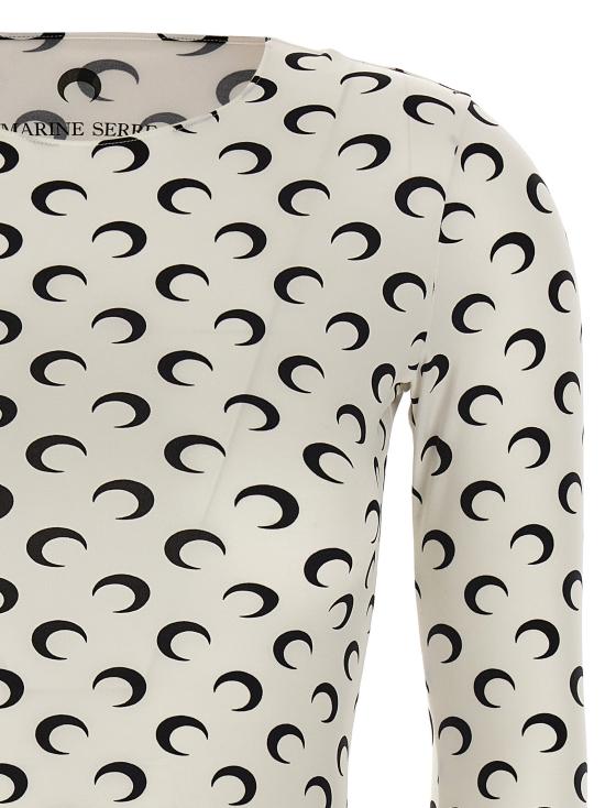 26SS 마린세르 크레센트 문 프린트 긴팔 티셔츠 WTS006ACJER0001WH00 - MARINE SERRE