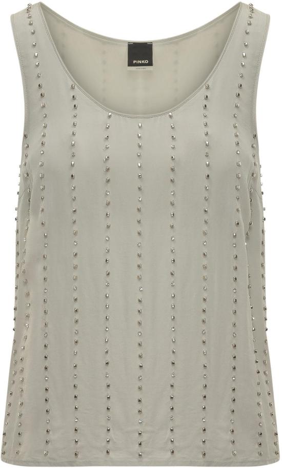 26SS 핑코 민소매 티셔츠 106214A31FI18 TAUPE