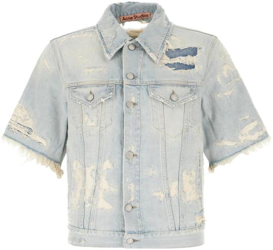 26SS 아크네 스튜디오 멘디드 데님 자켓 B90867228 BLUE