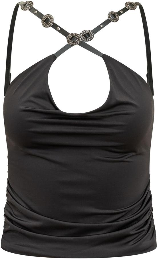 26SS 핑코 민소매 티셔츠 106957A3C1Z99 BLACK