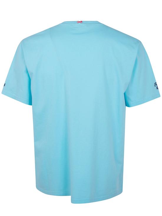 26SS 세인트바쓰 탑 POT0001 04533L 56 LIGHT BLUE EMBROIDERED - MC2 SAINT BARTH