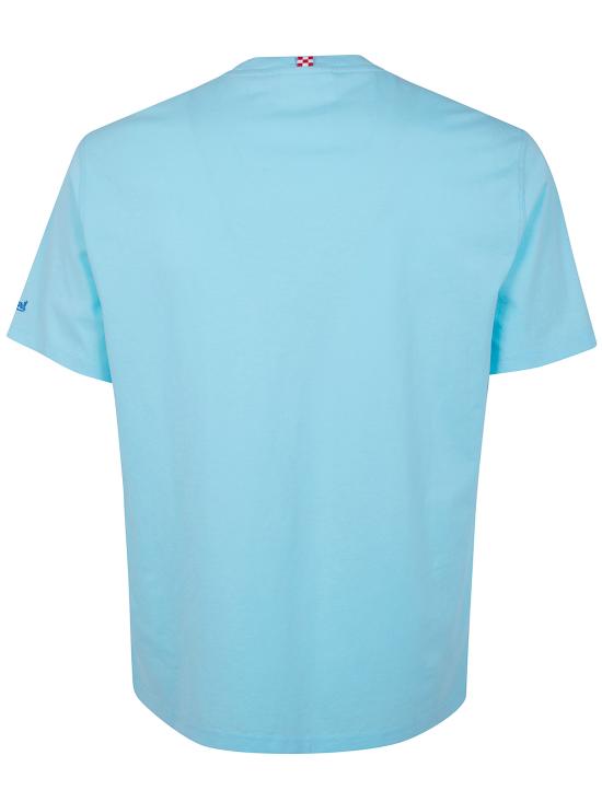 26SS 세인트바쓰 반팔 티셔츠 POT0001 07971L 56 LIGHT BLUE EMBROIDERED - MC2 SAINT BARTH