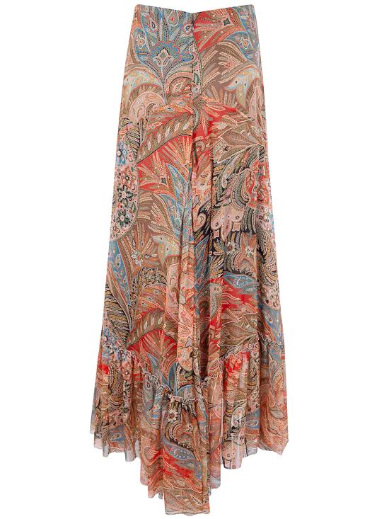 26SS 에트로 롱 스커트 WRFA0204 99SA1R9 X0860 RED PRINT - ETRO