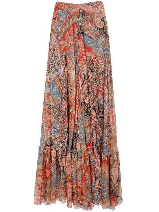 26SS 에트로 롱 스커트 WRFA0204 99SA1R9 X0860 RED PRINT