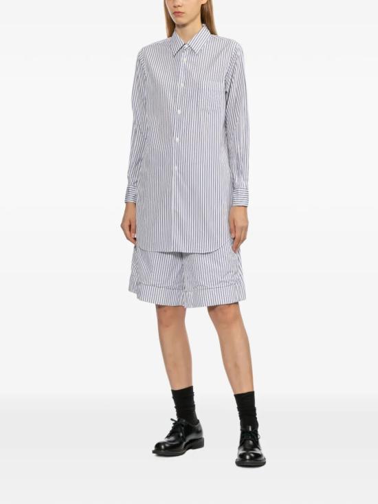 26SS 꼼데가르송 셔츠 RQ B005 WHITE NAVY SAX - COMME DES GARCONS
