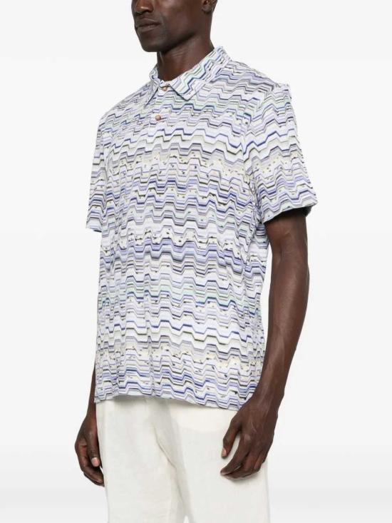 26SS 미소니 폴로 티셔츠 US26S20BBR014O LIGHT BLUETONES SMSNE - MISSONI