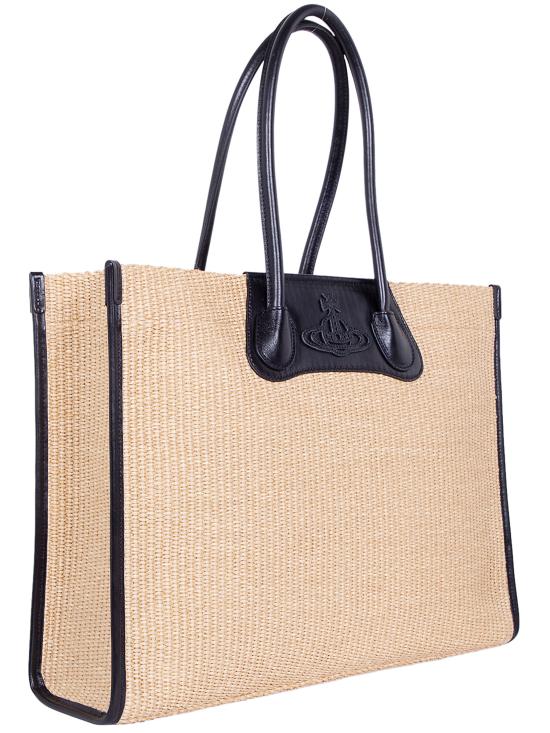 26SS 비비안웨스트우드 토트백 4D01000LU W01D0 B402 NATURAL - VIVIENNE WESTWOOD