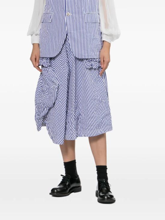 26SS 꼼데가르송 미디 스커트 RQ S008 WHITE BLUE - COMME DES GARCONS
