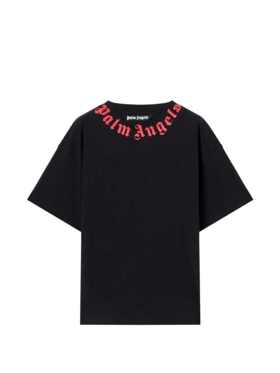 26SS 팜앤젤스 반팔 티셔츠 PMAA109S26JER008 BLACK RED - PALM ANGELS