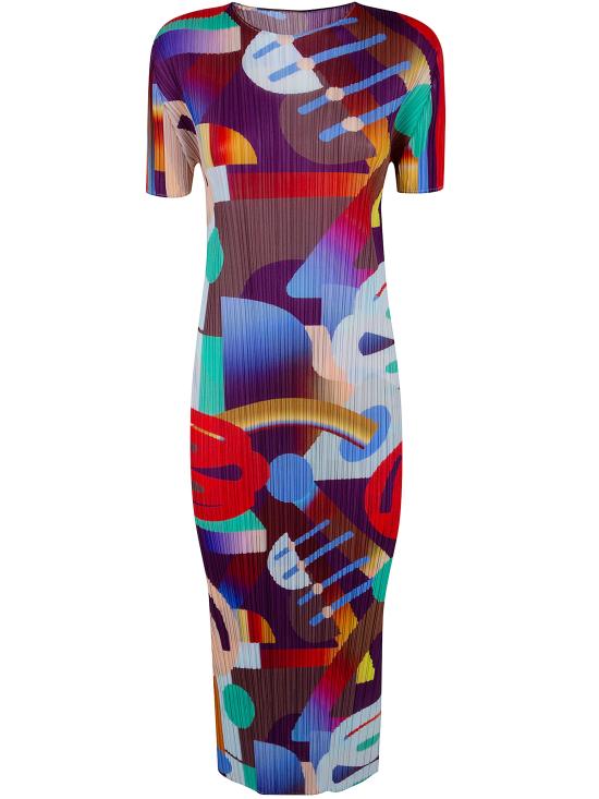 26SS 플리츠플리즈 미디 원피스 PP66JH706 24 RED