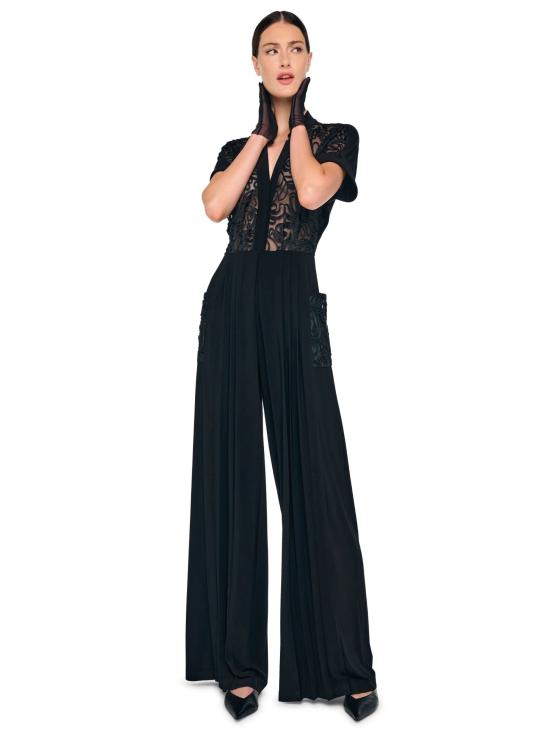 26SS 노마카말리 점프수트 투타 세미 투명(Tuta Semi Trasparente) Geralyn Nero - NORMA KAMALI