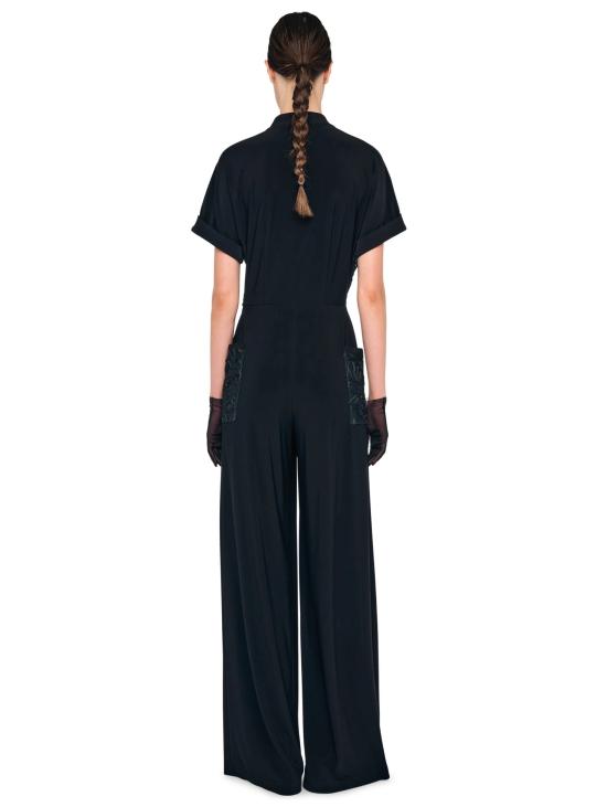 26SS 노마카말리 점프수트 투타 세미 투명(Tuta Semi Trasparente) Geralyn Nero - NORMA KAMALI