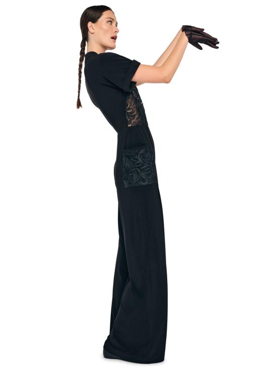 26SS 노마카말리 점프수트 투타 세미 투명(Tuta Semi Trasparente) Geralyn Nero - NORMA KAMALI