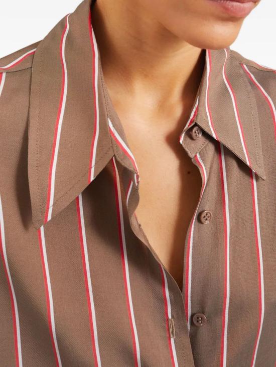 26SS 더프랭키샵 셔츠 CHFS21925279 BROWN MULTI STRIPE - THE FRANKIE SHOP