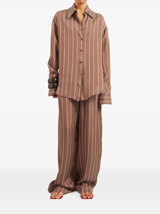 26SS 더프랭키샵 셔츠 CHFS21925279 BROWN MULTI STRIPE - THE FRANKIE SHOP