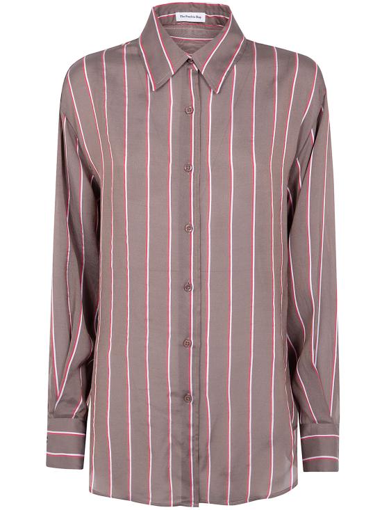 26SS 더프랭키샵 셔츠 CHFS21925279 BROWN MULTI STRIPE