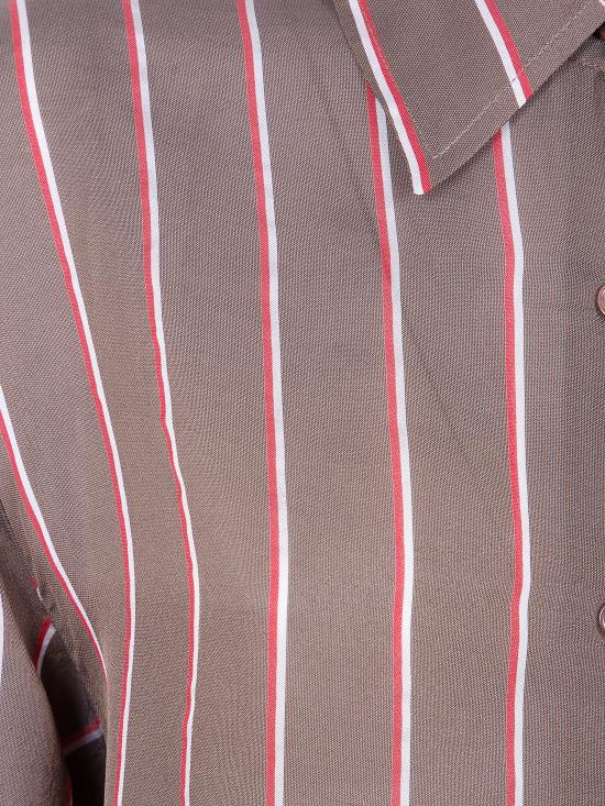 26SS 더프랭키샵 셔츠 CHFS21925279 BROWN MULTI STRIPE - THE FRANKIE SHOP