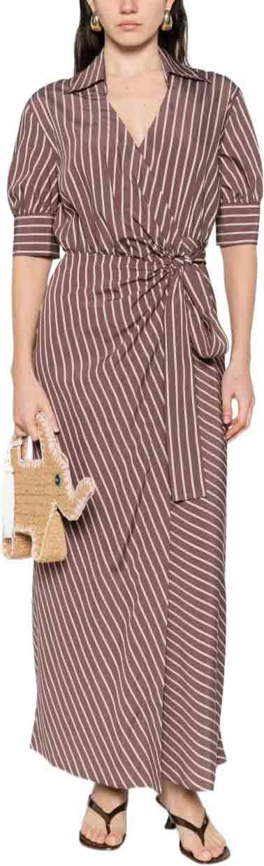 26SS 핑코 롱 원피스 106669A33QLN1 BROWN - PINKO