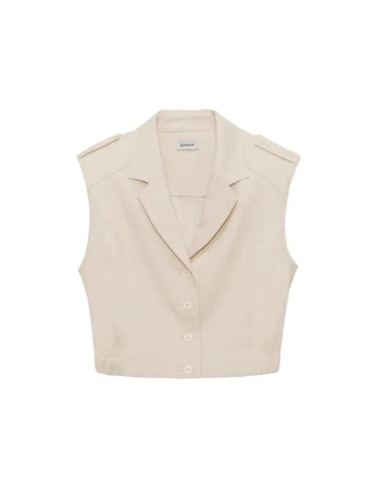  조나단 심카이 베스트 Jonathan Simkhai 요크 크롭 리넨