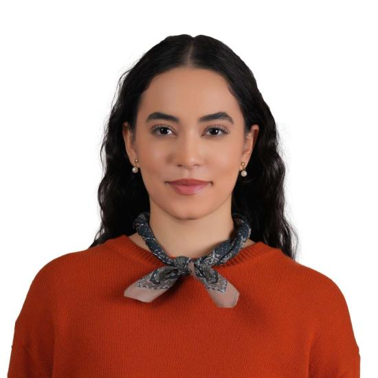  비스마야 머플러/스카프 Vismaya 플로럴 콜라주 코튼 반다나 슬레이트 블루 - VISMAYA