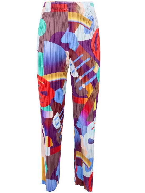 26SS 플리츠플리즈 스트레이트 팬츠 PP66JF704 24 RED