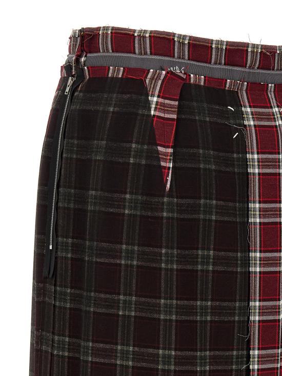 26SS 마르지엘라 페이디드 체크 울 스커트 S51ME0053M35710001F - MAISON MARGIELA