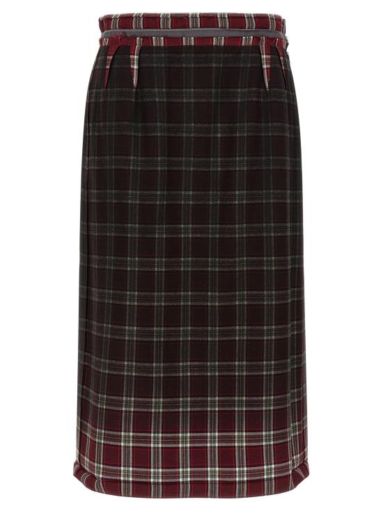 26SS 마르지엘라 페이디드 체크 울 스커트 S51ME0053M35710001F