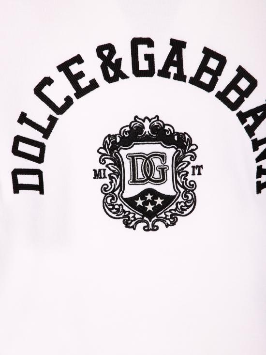 26SS 돌체앤가바나 자수 저지 티셔츠 G8PN9Z G7POP W0800 White - DOLCE & GABBANA