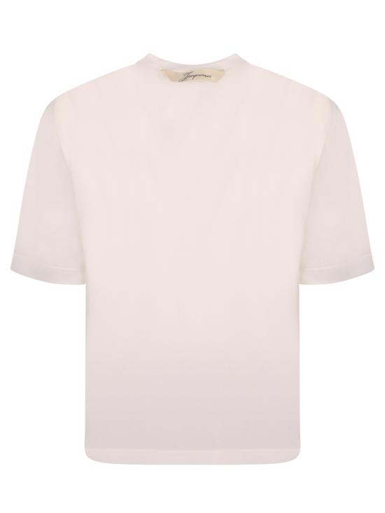 26SS 자크뮈스 밴타두 티셔츠 TSW00588 AJ00254 100 White - JACQUEMUS