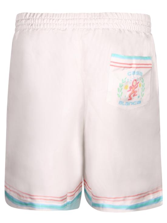 26SS 카사블랑카 숏팬츠 MSP26TR399 01 White - CASABLANCA