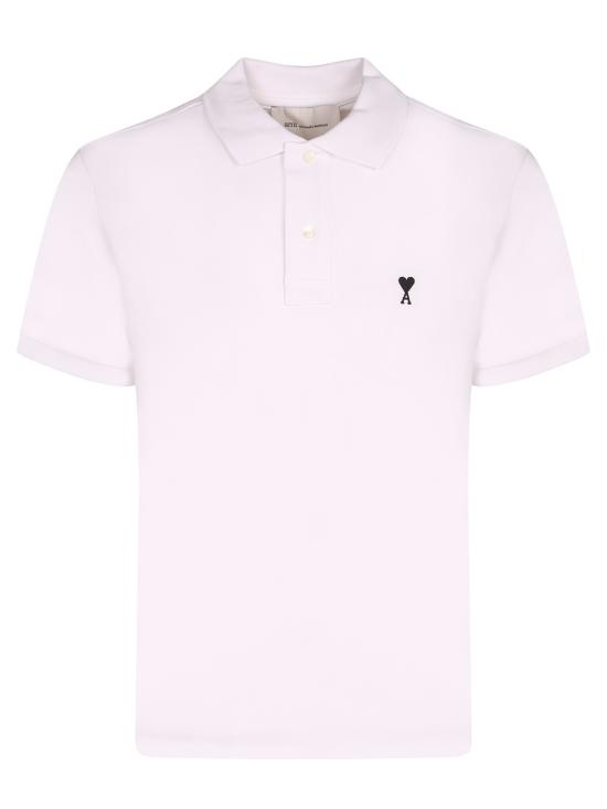 26SS 아미 스몰 하트 로고 폴로 티셔츠 HPL411 760 100 White