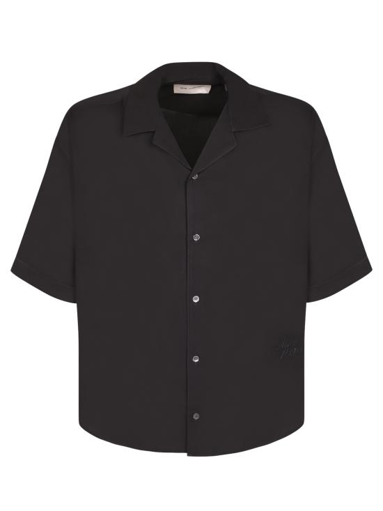 26SS 아미 숏슬리브 자수 아미 파리 박시 셔츠 HSH830 VI0036 001 Black