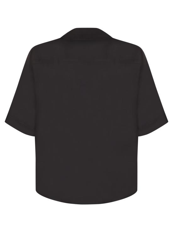 26SS 아미 숏슬리브 자수 아미 파리 박시 셔츠 HSH830 VI0036 001 Black - AMI