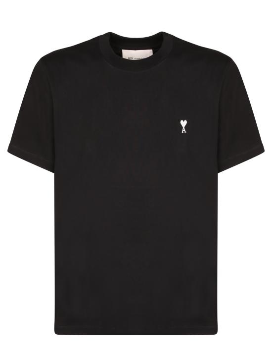 26SS 아미 스몰 하트 로고 라이트 코튼 저지 티셔츠 HTS346 724 045 Black