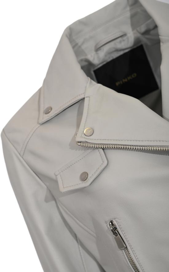 26SS 핑코 바이커 자켓 106247A32II18 LICHTGREY - PINKO