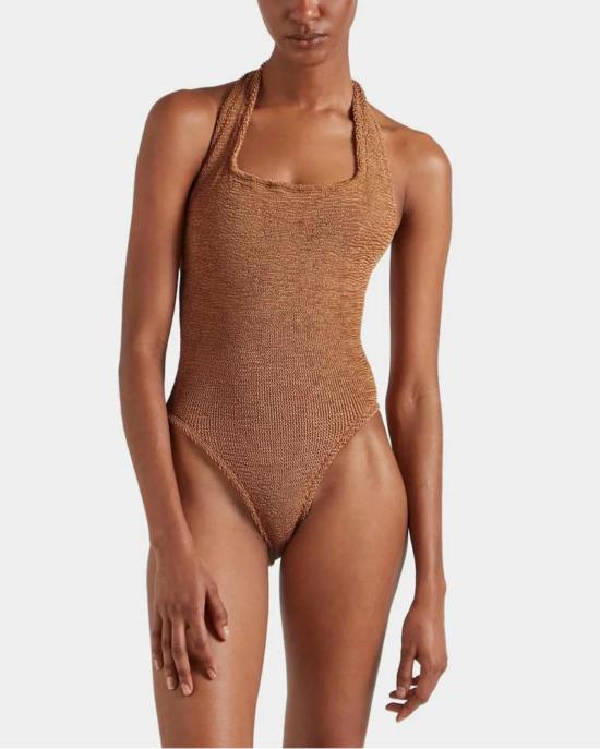  훈자 지 원피스 수영복 훈자 G 샌디 수영복 브라운 - HUNZA G