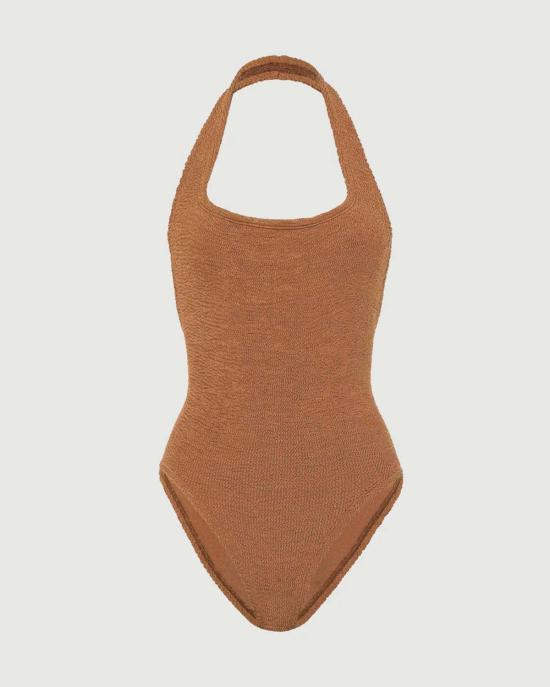  훈자 지 원피스 수영복 훈자 G 샌디 수영복 브라운