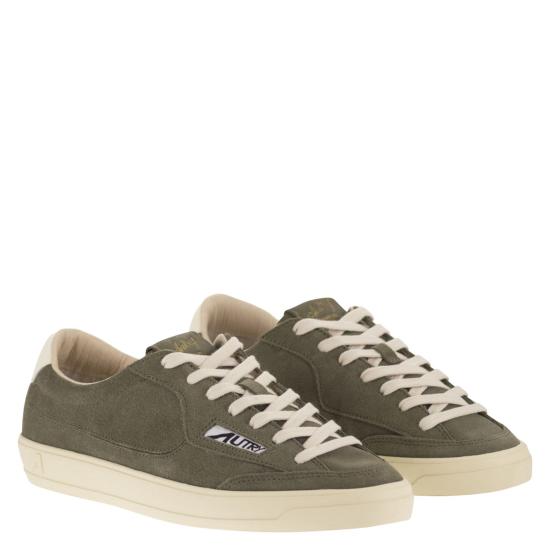 26SS 오트리 WINDSCAPE 로우 스니커즈 캔버스 SCLM OLIVE - AUTRY