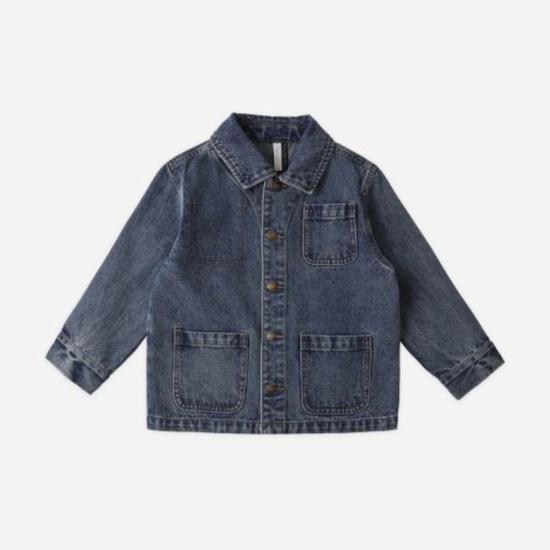  [키즈] 라일리 앤 크루 자켓 Rylee + Cru 키즈 데님 작업 코트 네이비 - RYLEE AND CRU