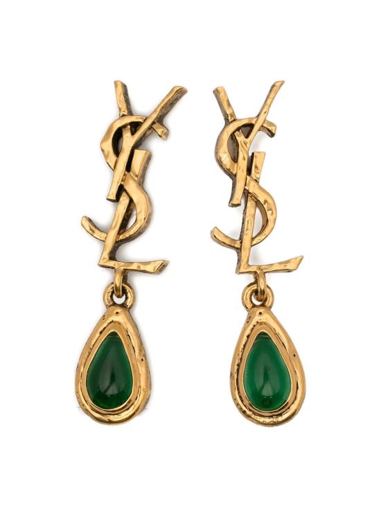 26SS 생로랑 이어링 873249 Y1591 4566 OR PATINE EMERALD