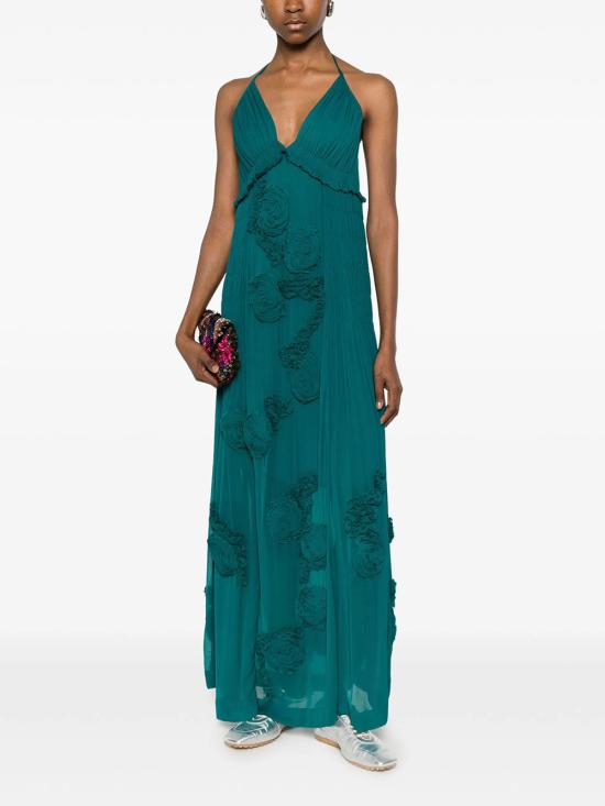 26SS 드리스 반 노튼 롱 원피스 0110323376 508 PETROL - DRIES VAN NOTEN