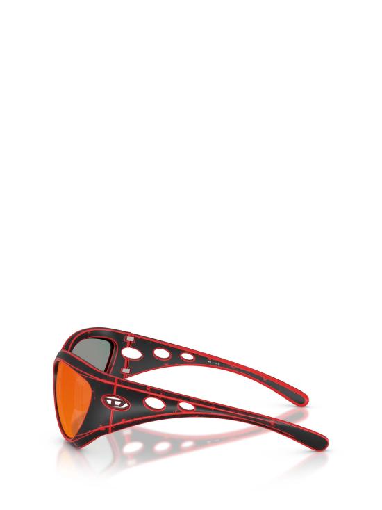 26FW 디젤 선글라스 DL3007U 20096P BLACK BARRELLING RED - DIESEL