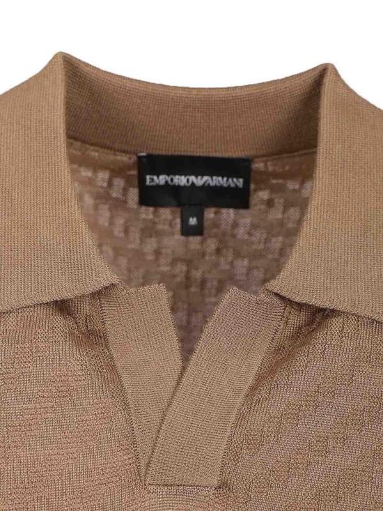 26SS 엠포리오 아르마니 폴로 티셔츠 EM004307AF24573U6285 Brown - EMPORIO ARMANI