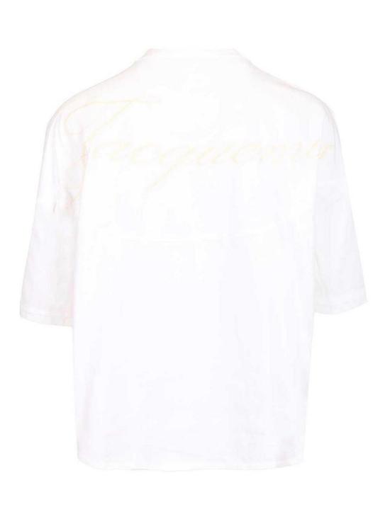 26SS 자크뮈스 반팔 티셔츠 26ETSM00610AJ000291NV White - JACQUEMUS