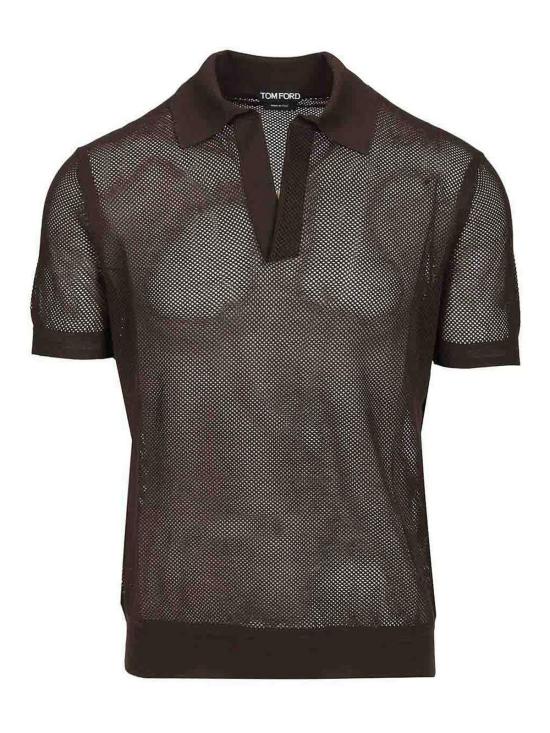 26SS 톰포드 폴로 티셔츠 KPS040YMC046ECC Brown