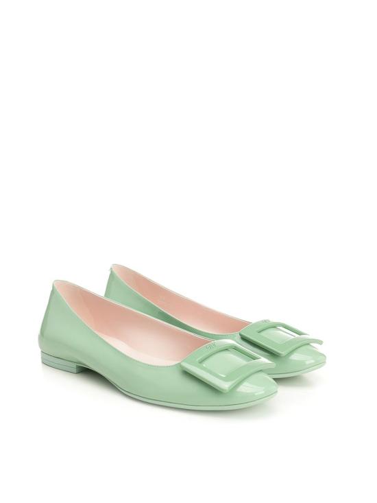 26SS 로저비비에 U 룩 발레리나 플랫 RVW66834910D1PT033 Green - ROGER VIVIER