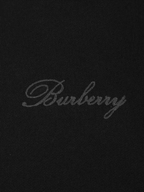 26SS 버버리 체크 커시브 로고 코튼 스웨트셔츠 8119079 Black - BURBERRY